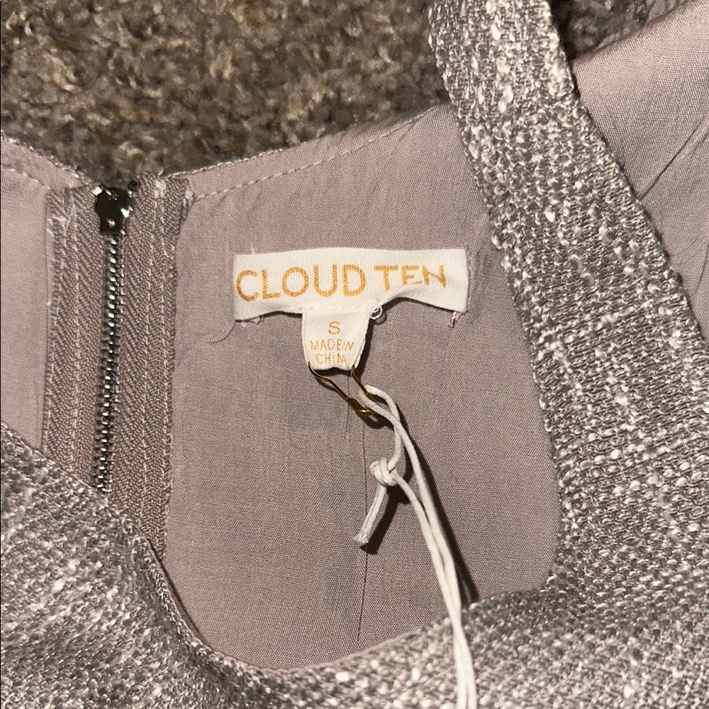 Cloud Ten mocha Tweed Crop Top and skirt set - Picture 4 of 6